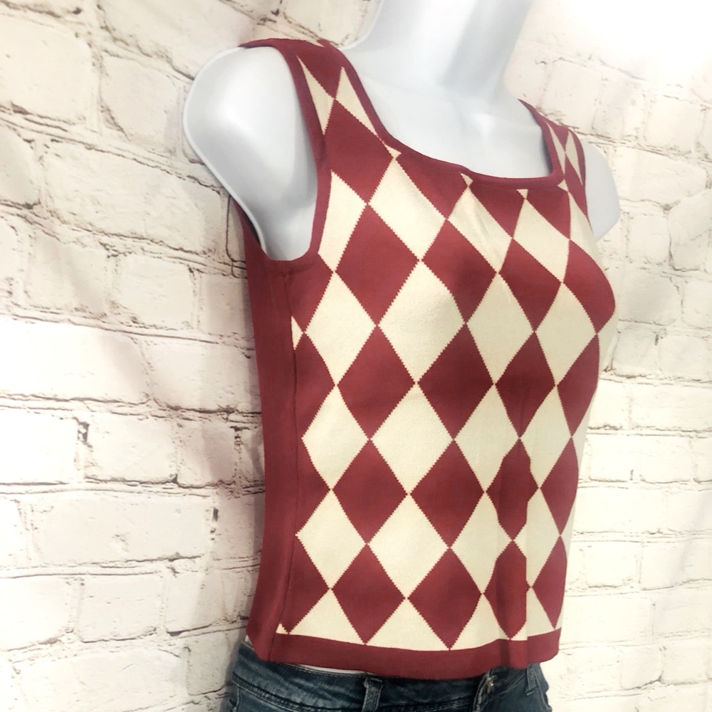 🔥VU🔥Gorgeous Argyle Sweater🔥Measurements in Photos🔥 - Picture 6 of 14